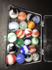 Akro Agate Corkscrew Marbles Lot Of 21 Patches Glass Swirl Marble Various Colors
