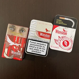 SET 3 PITILLERAS METAL TINS WINSTON MÉXICO - ESPAÑA - Imagen 1 de 2