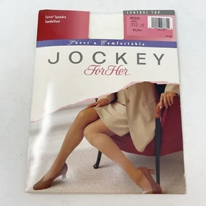 New JOCKEY FOR HER Women’s Sheer & Comfortable Control Top Pantyhose White Sz M - Picture 1 of 4