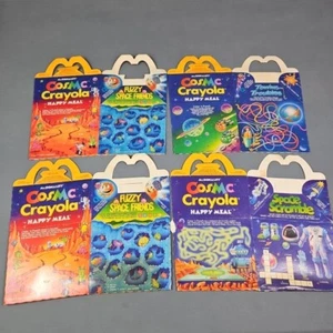 Vtg 1987 McDonald’s COSMIC CRAYOLA Happy Meal Box Lot Of 4  - Picture 1 of 5