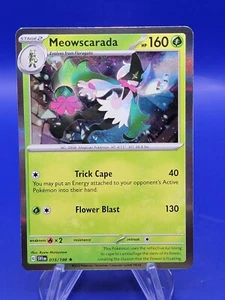 Meowscarada 015/198 Standard HOLO Scarlet Violet Pokemon Card w TOP LOADER NM - Picture 1 of 2