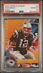 2015 Platinum Tom Brady GOLD PSA 10 - Rare Color SP GOAT QB 🐐 - Picture 1 of 2