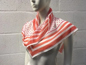 JOHN LEWIS WOMEN'S SPOT BORDER STRIPE SQUARE SCARF NEW BNWT HEAD SCARF - Picture 1 of 3