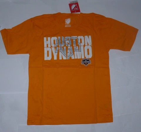 NEW MLS Houston Dynamo Soccer T Shirt Youth Boys M 10 12 NWT Cover