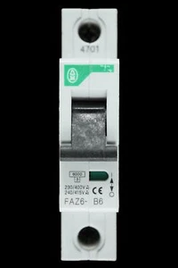 MOELLER 6 AMP TYPE B 6kA MCB CIRCUIT BREAKER FAZ6-B6 - Picture 1 of 7