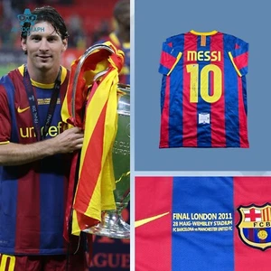 Lionel Messi Signed FC Barcelona 2010/2011 CHL Home Jersey W/ Beckett COA BAS - Picture 1 of 6