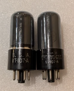 VT-107-A / 6V6GT/G / 6V6GT RCA NOS Testing Matched Pair Tubes Gray Glass MILSPEC - Picture 1 of 8