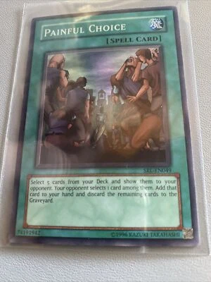Yu-Gi-Oh! Painful Choice SRL- 049 Super Rare Near Mint - Mint Unlimited Edition - Image 1 of 2