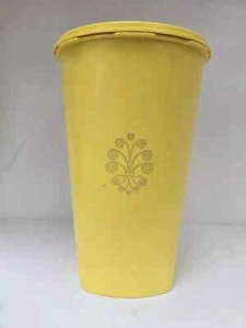 CLEARANCE SALE Tupperware Yellow 10.5" Tall Canister w/ Lid #1222-3 / 808-35 - Picture 1 of 9