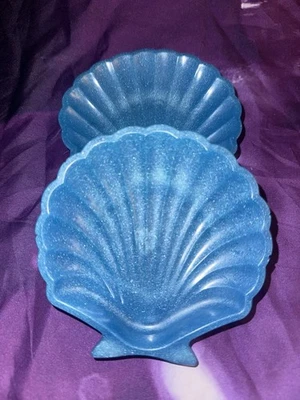 Soportes de jabón caseros con carcasa de resina, juego de 2, azul Foto 1 de 4