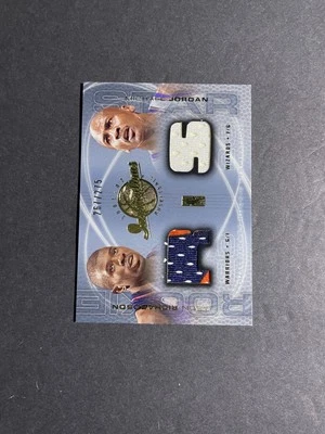 2001-02 UD Inspirations Michael Jordan / Jason Richardson Game Used Patch #/275 - Image 1 of 2