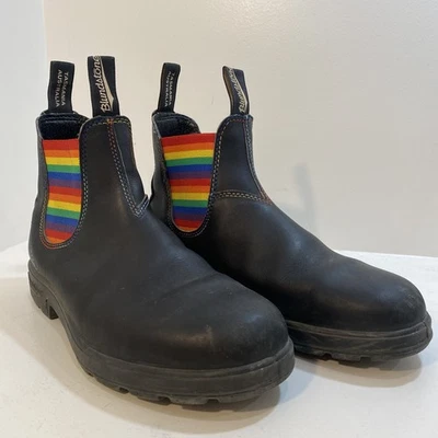 Botas Chelsea Blundstone 2105 Arco Iris Cuero Negro Talla 6 UK/8 US Para Mujer Foto 1 de 4