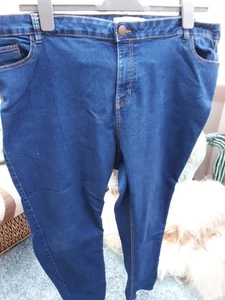 Ladies Skinny Jeans by George, plus size 24, L28, stretchy, mid denim, VVGC, 64 - Picture 1 of 3
