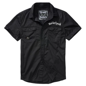 Brandit Motörhead maglia camicia colletto tasche sul petto scritta logo ordito manica corta - Foto 1 di 13