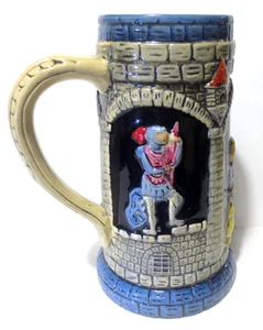 RARE VNTG FIND! "KNIGHTS w DOGS, MALBORK CASTLE" PORCELAIN BEER STEIN MUG POLAND - Picture 1 of 24