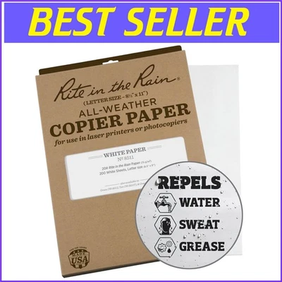 Durable Weather-Resistant Copier Paper, 200 Sheets, 8.5" x 11" for Outdoor Use - Image 1 of 4