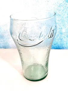 Vintage Coca Cola Coke Green Pebble Textured 7' inch Large Fountain Glass Cup - Bild 1 von 6