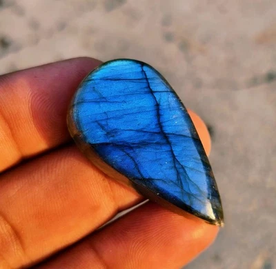58 Cts. Rainbow Fire labradorita pera cabujón piedra preciosa natural suelta - Imagen 1 de 4