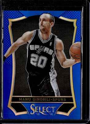 2013-14 Panini Select #5 Manu Ginóbili Prizms azul #/49 Foto 1 de 2