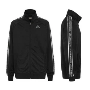 KAPPA Chaqueta Hombre Triacetato Sudadera Tricot Cepillado Slim Logo Cinta Artem - Picture 1 of 10