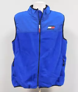 Vintage Tommy Hilfiger Vliesweste mit durchgehendem Reißverschluss Flagge Logo Größe Large - Bild 1 von 5