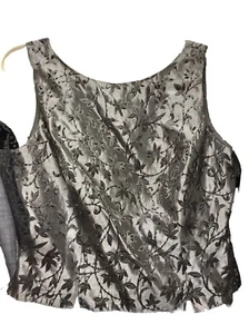 JS Collection Black top Size 12 Satin - Picture 1 of 6
