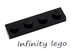 30 LEGO Black Plate 1 x 4  (3710) - (30 Pieces) - Picture 1 of 2