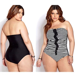 Traje de baño Forever 21 rayas dulces 1 pieza blanco y negro tallas PLUS XL-1X NUEVO - Imagen 1 de 7