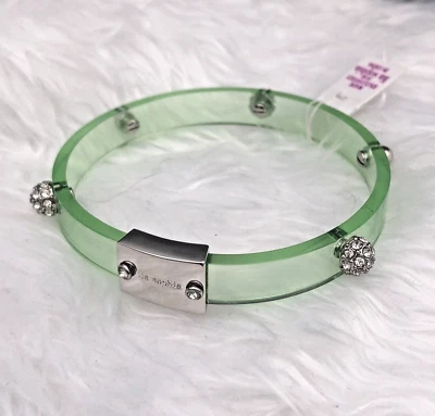 Новый с Ярлыками Lia София кристалл и серебро мяч подвески на прозрачный зеленый браслет - Изображение 1 из 4