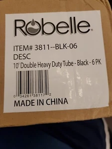 Robelle Pool Cover Weights, 6-Pack, 10 ft. Black Double Chamber, 16 Gauge Will - Picture 1 of 1