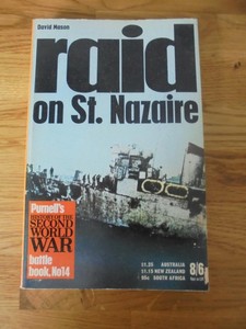 Raid on St Nazaire, David Mason - 1970 Purnell paperback - VERY GOOD condition