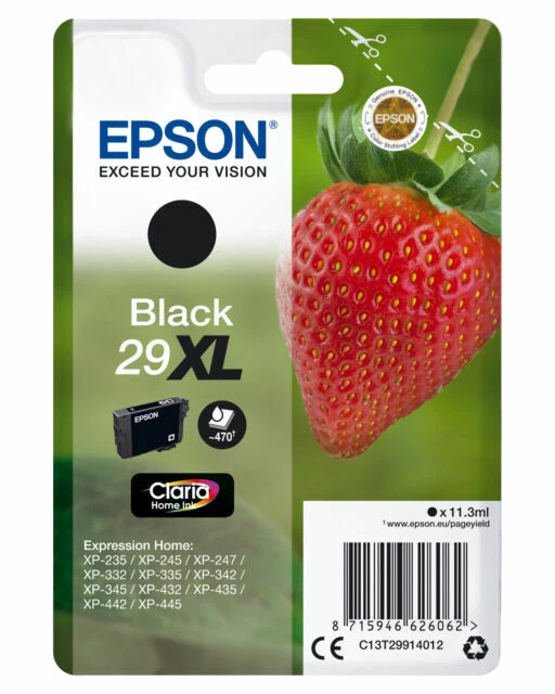 Epson 29XL Fraise Claria Cartouche d'Encre Noire
