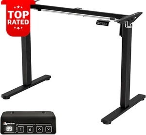 Electric Height Adjustable Standing Desk Frame with Memory Handset Black - Picture 1 of 12