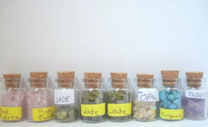 Loose GEMS,CHIP BEADS, JEWELS LOT Turquoise, Opal, Jade, Pink Quartz, Fluorite - Picture 1 of 7
