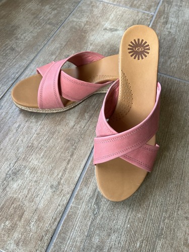 Ugg Gwyn Espadrillas Corallo Zeppa Sandalo W Taglia 11M