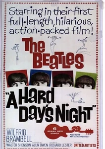 poster ristampa film THE BEATLES A Hard Days Night lennon Ringo 17x14 GEM stu - Foto 1 di 1