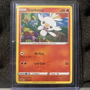 Scorbunny Black Star Promo SWSH071 Vivid Voltage set Holofoil with mini swirl - Picture 1 of 6