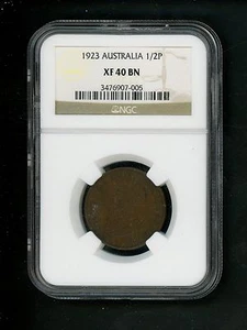 1923 Australia 1/2 P Half Penny NGC XF40 BN Choice Original Surfaces RARE DATE ! - Picture 1 of 4