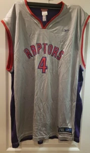 Rare Toronto Raptors Reebok Chris Bosh #4 Jersey Size 2XL XXL Silver/Purple - Picture 1 of 8