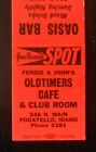 1950s Oldtimers Cafe & Club Room Oasis Bar Len Lenon Phone 614 Pocatello ID MB
