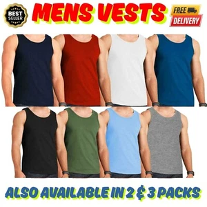 Chaleco Prendas para el torso 100% Algodón Liso Clásico Chalecos Verano Entrenamiento Gimnasio Camiseta sin Mangas Paquete - Imagen 1 de 16