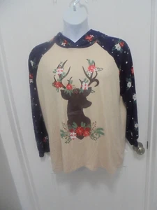 Tru Self Womens NWT Multi Color Patterns Long Sleeves Hoodie Size 1X - Picture 1 of 7