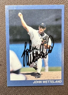 Tarjeta coleccionable autografiada por John Wetteland de los Yankees 1990-1991 Foto 1 de 3