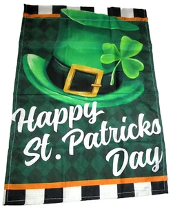 ST PATRICK'S DAY GARDEN FLAG~ 12" x 18" ~ Double Sided ~ HAPPY ST. PATRICK'S DAY - Picture 1 of 2