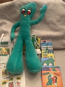 GUMBY PLUSH TOY 2000 ~ Magnets~ stickers, Lot OF 11 NEW - Picture 1 of 11
