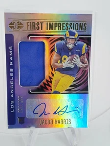 JACOB HARRIS 2021 Panini Illusions First Impressions RPA /299 LA Rams RC Auto SP - Picture 1 of 3