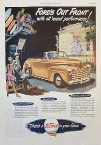 Pubblicità d'epoca Ford Out Front Gold Car 1947 motori più performanti - Foto 1 di 1