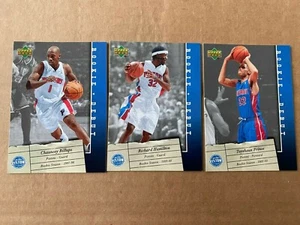 DETROIT PISTONS Lot (3) 2006-07 Upper Deck Rookie Debut BILLUPS PRINCE HAMILTON - Picture 1 of 1
