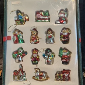 Christmas Ornaments Blown Glass 14 holiday 3" Vintage Trim A Home Kmart kitschy - Picture 1 of 14