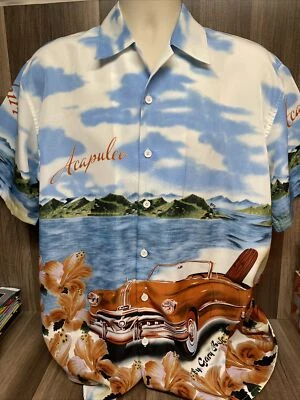 Гавайская рубашка Big Brother размер M рубашка Aloha Gary Boy Acapulco классический автомобиль - Изображение 1 из 4